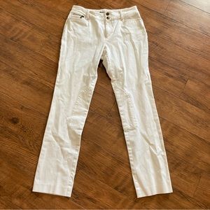 Vintage Lauren Ralph Lauren White Pants Women’s Size 2 Retro Trousers Green Tag